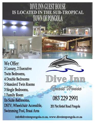 Piet Retief Road, Pongola, Dive Inn Guest