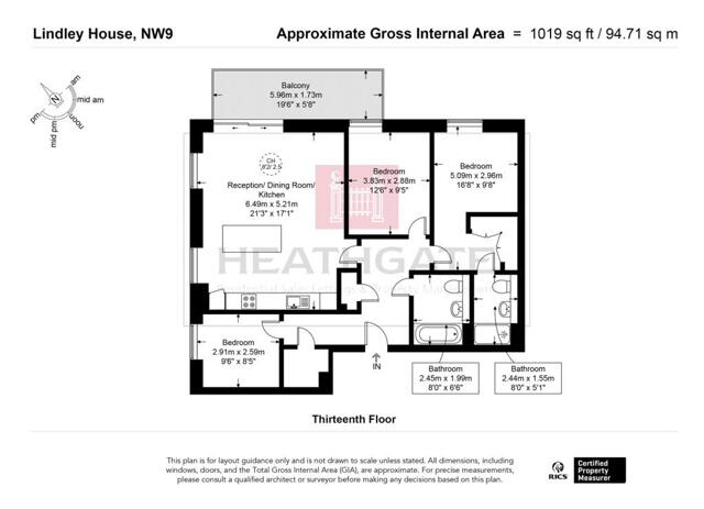 Lindley House, Silkstream, 3 Bedroom Flat