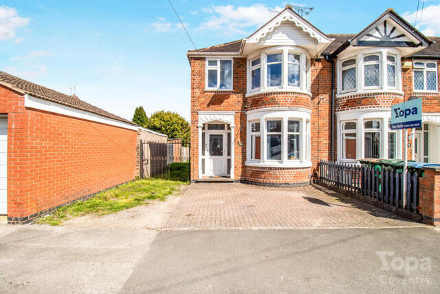 Dartmouth Road, Coventry, 3 Bedroom End