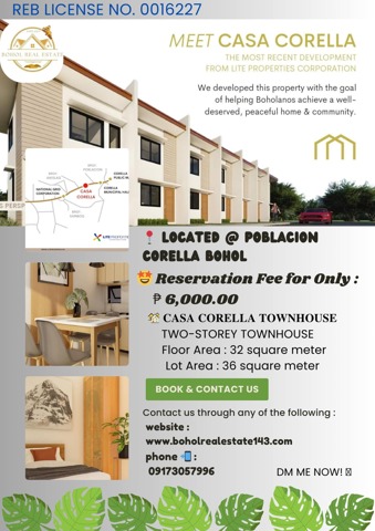 Poblacion, Corella, Townhouse For Sale Poblacion, Corella, Townhouse For Sale