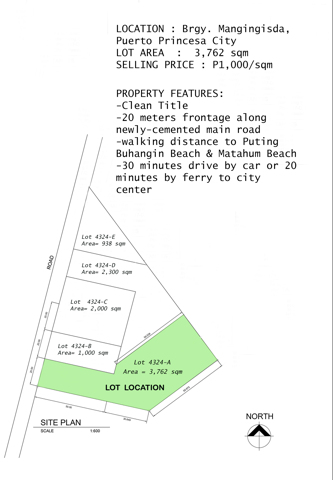 Barangay Ng Mga Mangingisda, Puerto Princesa, Lot For Sale